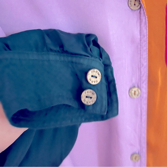 Farm Rio Colorblock Anthropologie Button Down Top - Picture 7 of 12